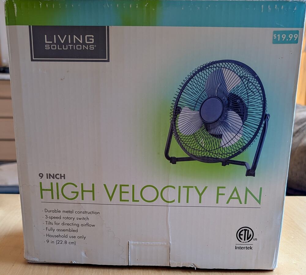 🏖️Living Solutions 9 inch High Velocity Fan